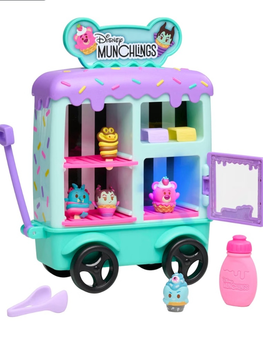 Disney NWT Munchlings Ice Cream Cart 10 Piece Color Changing Figure Playset - Picture 3 of 13